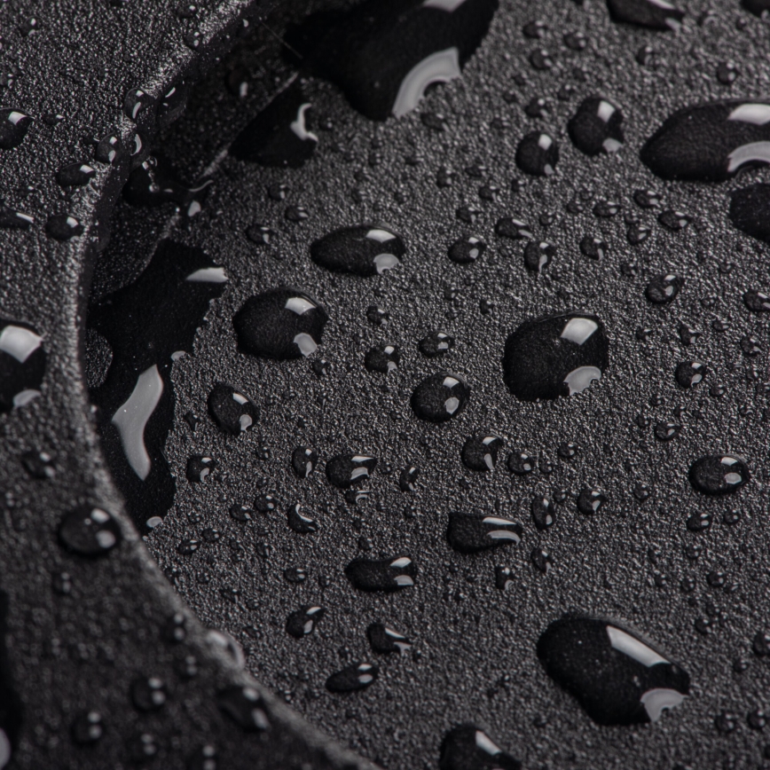 LED lépcsővilágító lámpa mozgás- és alkonyatérzékelővel EXIN LED/2,5W/230V 4000K IP65 fekete kerek