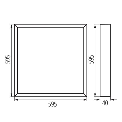 LED felületre szerelhető panel BLINGO UAIO LED/40W/230V 3000/4000/6500K 60x60 cm CRI 90 UGR19