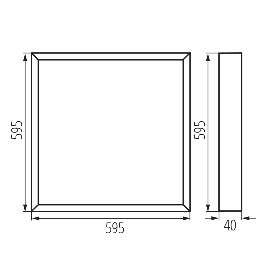 LED felületre szerelhető panel BLINGO UAIO LED/40W/230V 3000/4000/6500K 60x60 cm CRI 90 UGR19