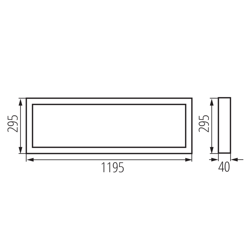 BLINGO UAIO felületre szerelhető LED panel LED/40W/230V 3000/4000/6500K 120x30 cm CRI 90 UGR19