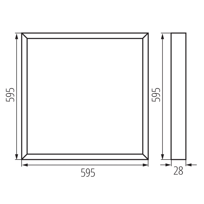 LED álmennyezeti panel BLINGO AIO LED/38W/230V 3000/4000/6500K 60x60 cm CRI 90