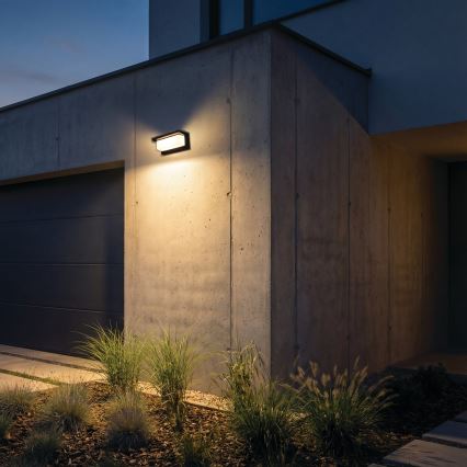 LED kültéri fali lámpatest LERTO LED/12W/230V IP54 fekete