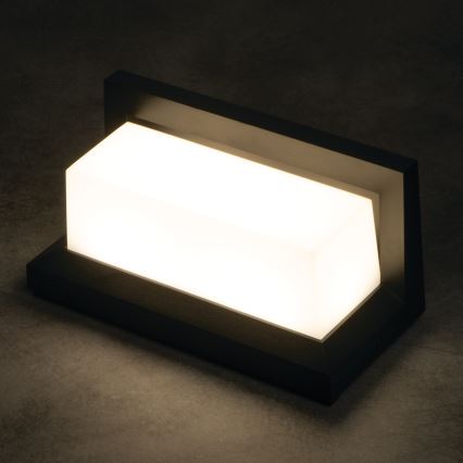 LED kültéri fali lámpatest LERTO LED/12W/230V IP54 fekete