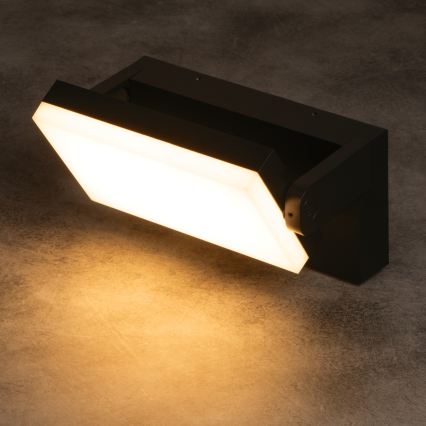LED kültéri fali lámpa mozgás- és szürkületérzékelővel XERTO LED/20W/230V 3000/4000/6500K IP44 fekete