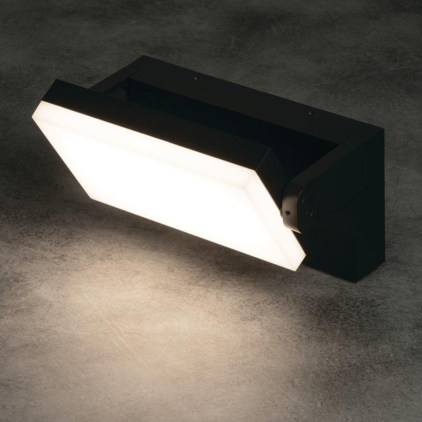 LED kültéri fali lámpa mozgás- és szürkületérzékelővel XERTO LED/20W/230V 3000/4000/6500K IP44 fekete