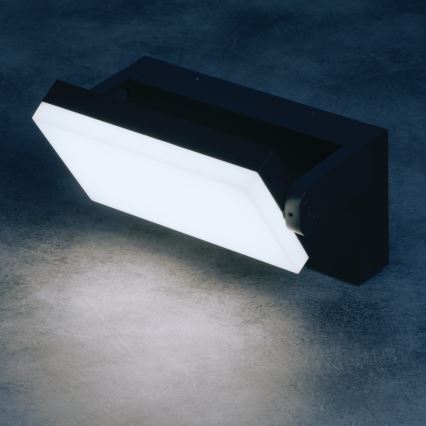 LED kültéri fali lámpa mozgás- és szürkületérzékelővel XERTO LED/20W/230V 3000/4000/6500K IP44 fekete