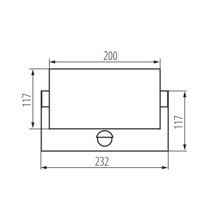 LED kültéri fali lámpa mozgás- és szürkületérzékelővel XERTO LED/20W/230V 3000/4000/6500K IP44 fekete