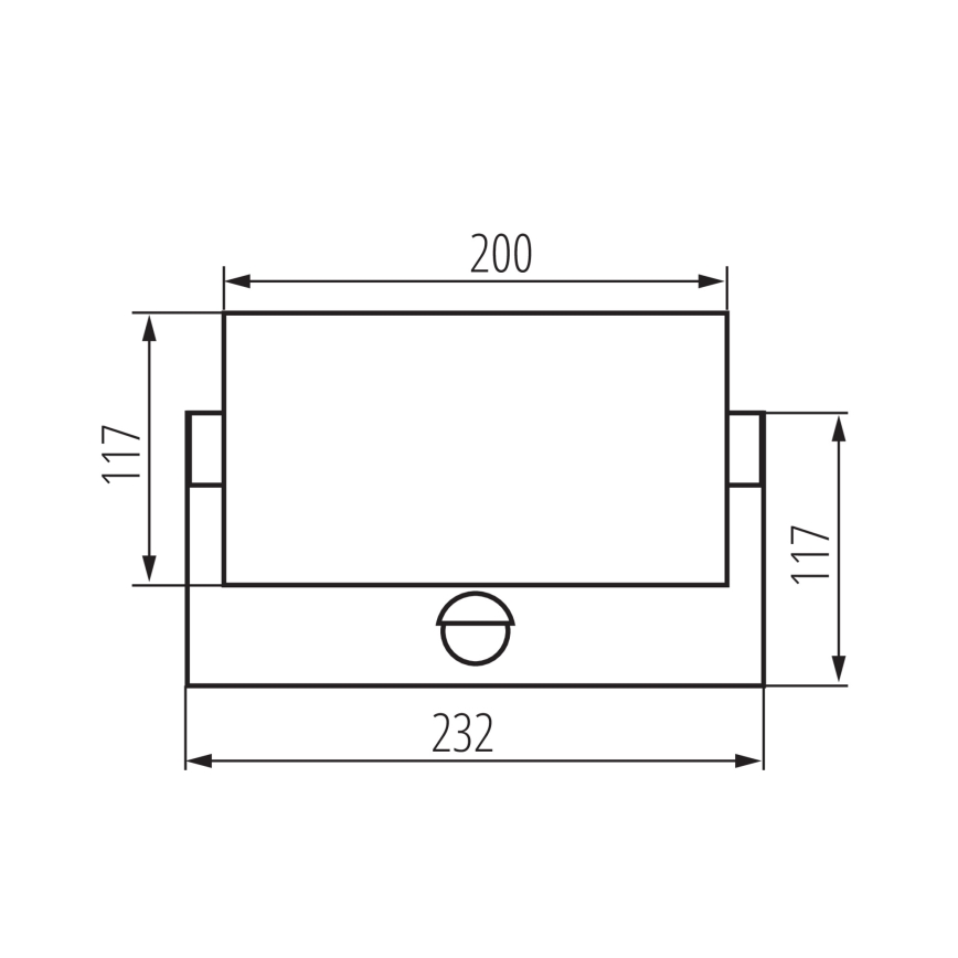 LED kültéri fali lámpa mozgás- és szürkületérzékelővel XERTO LED/20W/230V 3000/4000/6500K IP44 fekete