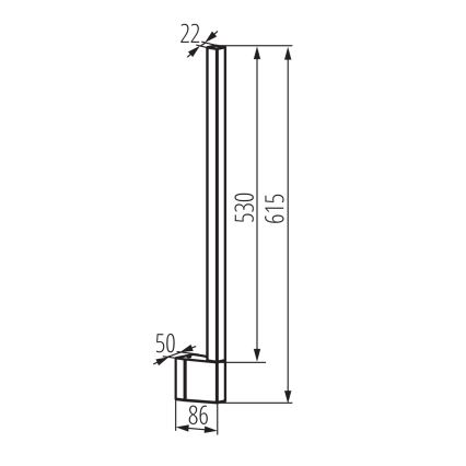 LED kültéri fali lámpa YALTE LED/9W/230V 3000/4000/6500K 61,5 cm IP54 fekete
