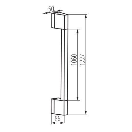 LED kültéri fali lámpatest YALTE LED/12W/230V 3000/4000/6500K 123 cm IP54 fekete