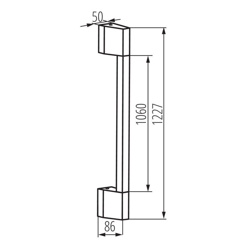 LED kültéri fali lámpatest YALTE LED/12W/230V 3000/4000/6500K 123 cm IP54 fekete