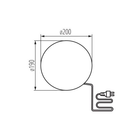 STONO kültéri lámpa 1xE27/15W/230V, átm. 20 cm, IP65, fehér
