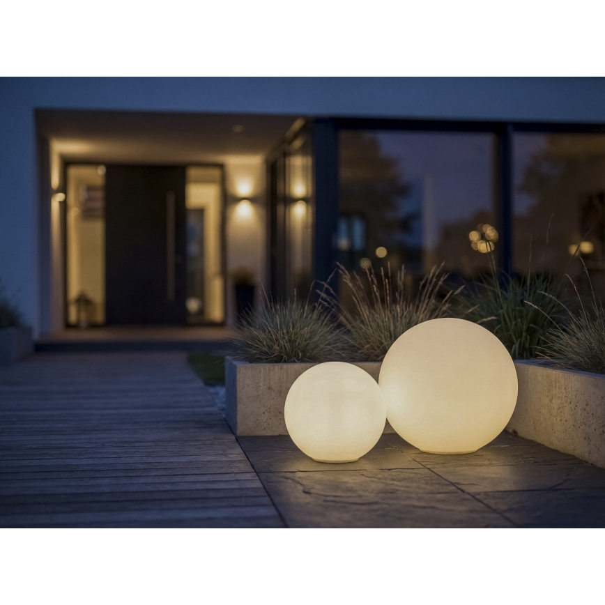 Kültéri lámpa STONO 1xE27/20W/230V átm. 40 cm IP65 fehér