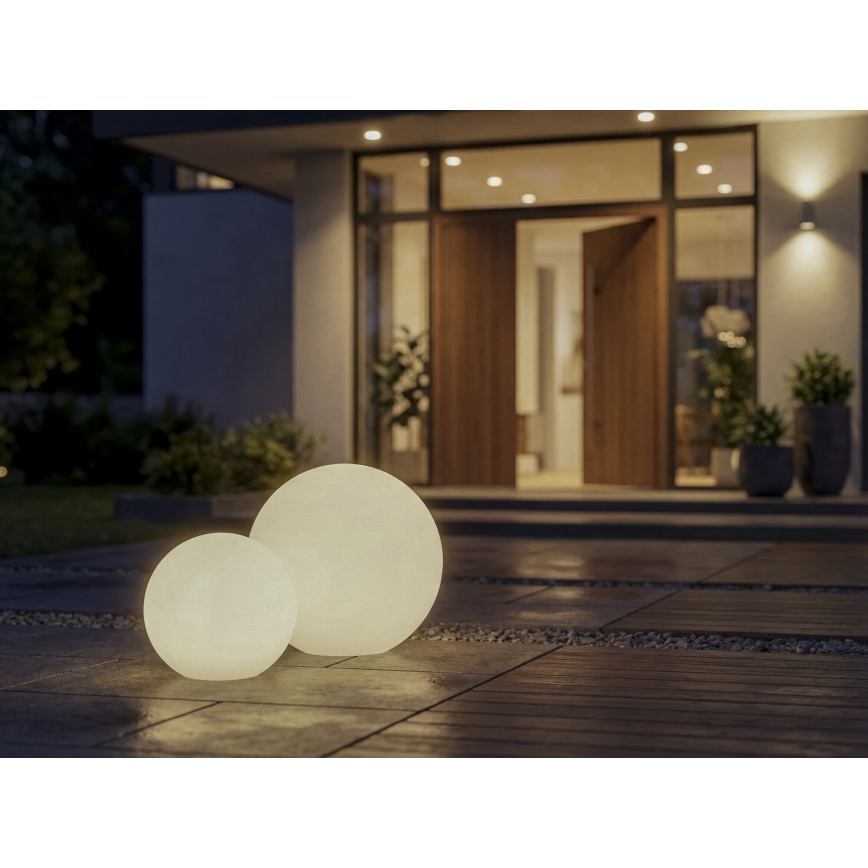 Kültéri lámpa STONO 1xE27/20W/230V átm. 50 cm IP65 fehér