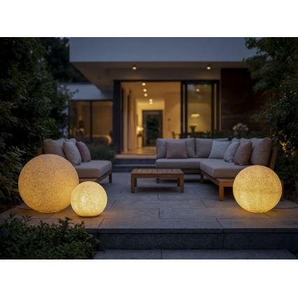 STONO kültéri lámpa 1xE27/15W/230V Ø 20 cm IP65 bézs