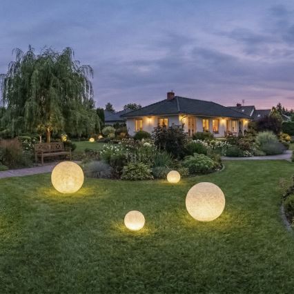 Kültéri lámpatest STONO 1xE27/20W/230V Ø 30 cm IP65 bézs