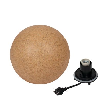 Kültéri lámpatest STONO 1xE27/20W/230V Ø 30 cm IP65 bézs