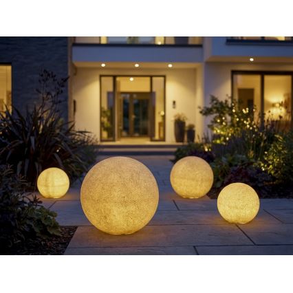 Kültéri lámpa STONO 1xE27/20W/230V, átmérő 40 cm, IP65, bézs