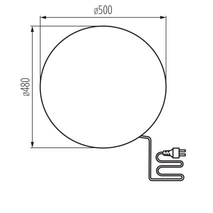 Kültéri lámpa STONO, 1x E27/20W/230V, Ø 50 cm, IP65, bézs