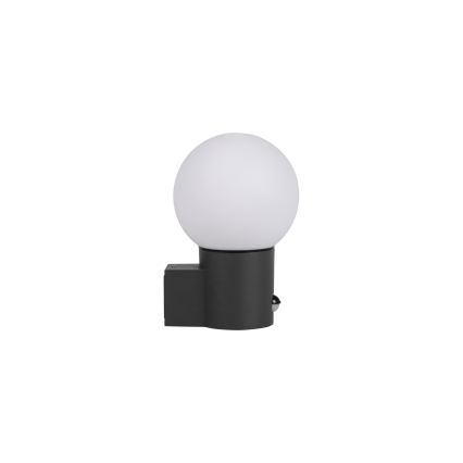 Kültéri fali lámpa mozgás- és alkonyérzékelővel STONO 1xE27/15W/230V IP65 antracit