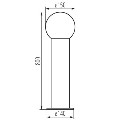 STONO kültéri lámpa 1xE27/15W/230V, 80 cm, IP65, antracit