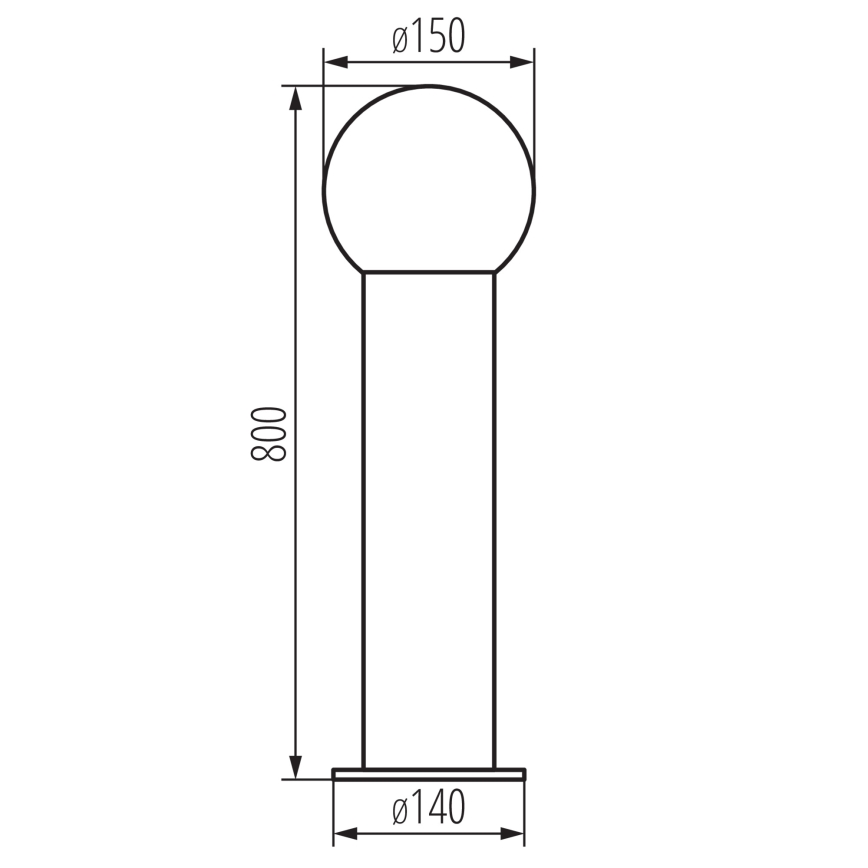 STONO kültéri lámpa 1xE27/15W/230V, 80 cm, IP65, antracit