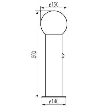 Kültéri lámpa mozgás- és alkonyérzékelővel STONO 1xE27/15W/230V 80 cm IP65 antracit