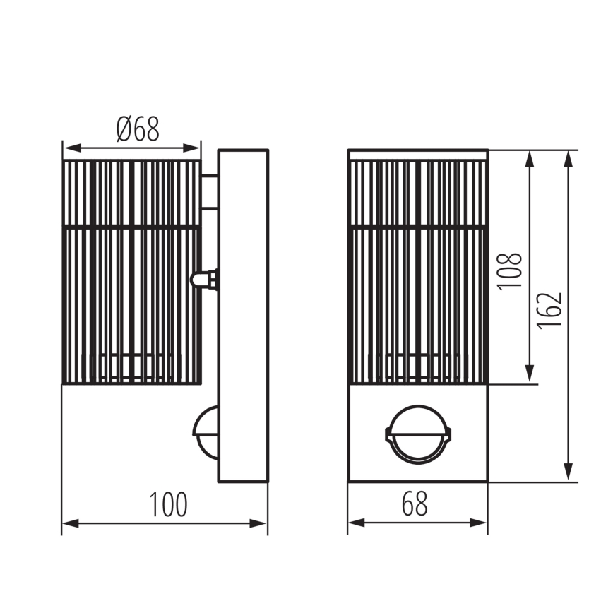 Kültéri fali spotlámpa mozgás- és alkonyérzékelővel RADILO 1xGU10/11W/230V IP44 fekete