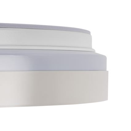 LED dimmelhető mennyezeti lámpa LIXAN LED/47W/230V 3000-6500K átm. 38,6 cm fehér/ezüst + távirányító