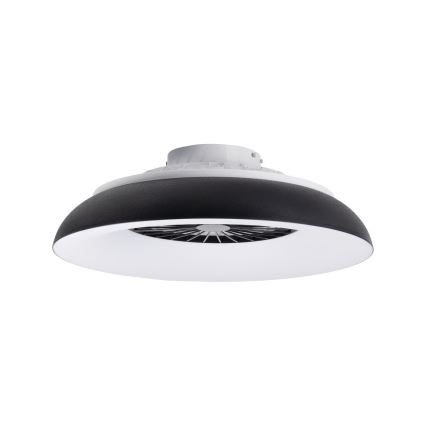 LED RGBW fényerőszabályozható mennyezeti lámpatest ventilátorral PLAVE PAN LED/48W/230V 3000–6500K átm. 60 cm fekete + távirányító