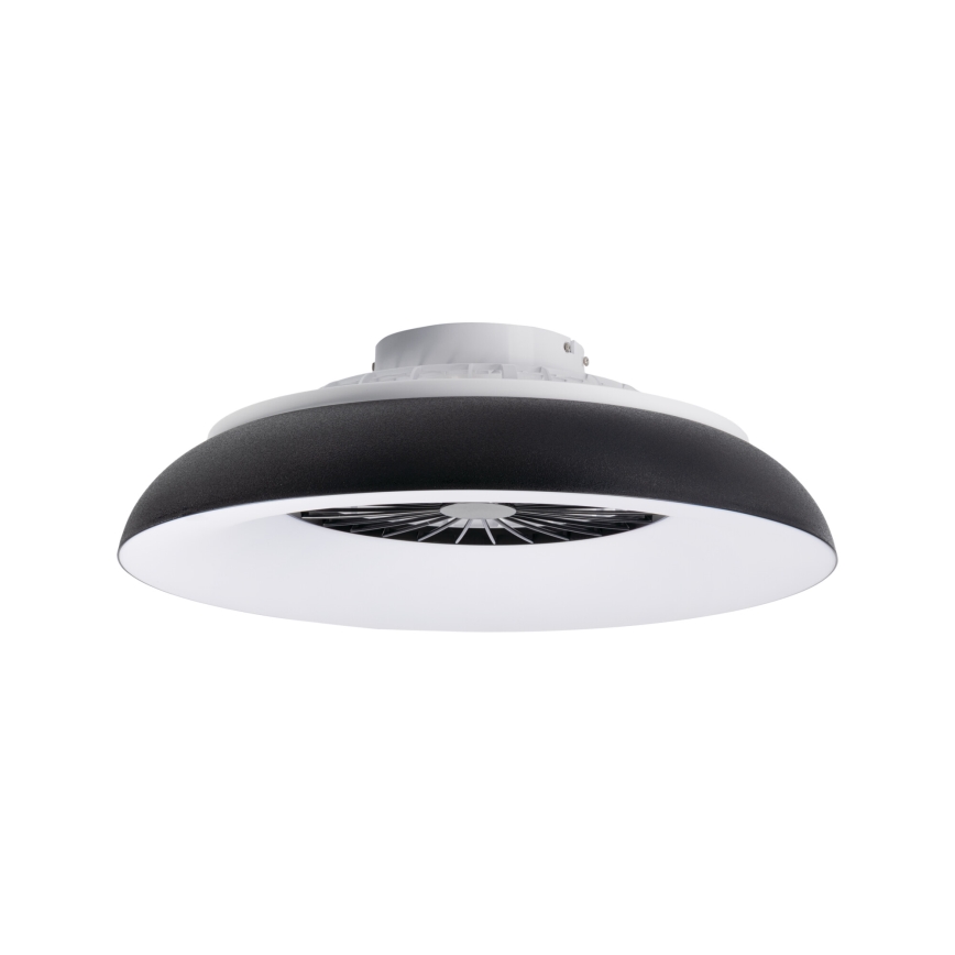 LED RGBW fényerőszabályozható mennyezeti lámpatest ventilátorral PLAVE PAN LED/48W/230V 3000–6500K átm. 60 cm fekete + távirányító