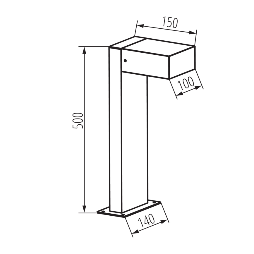 Kültéri lámpa LEGINO 1xGX53/11W/230V 50 cm IP65 antracit