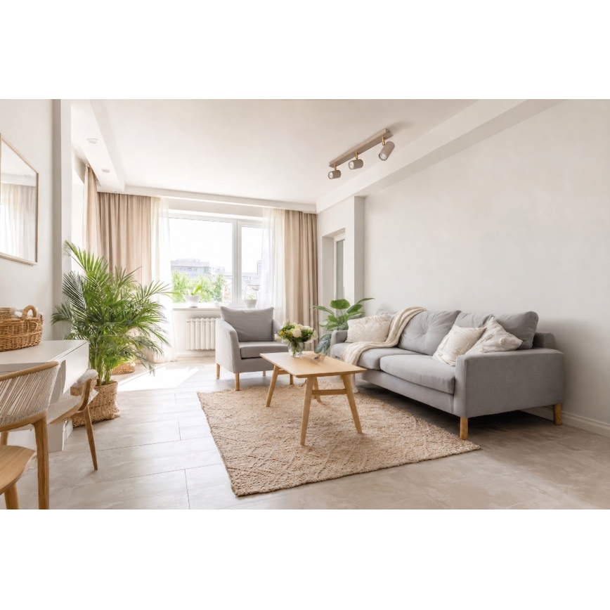 Spotlámpa EVALO 3xGU10/10W/230V bézs/arany