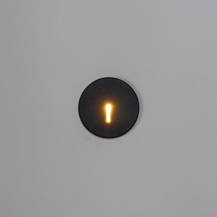 LED lépcsővilágító lámpatest MAGNIK LED/1,7W/230V 2700/3300/3900/4600/5700K fekete kerek