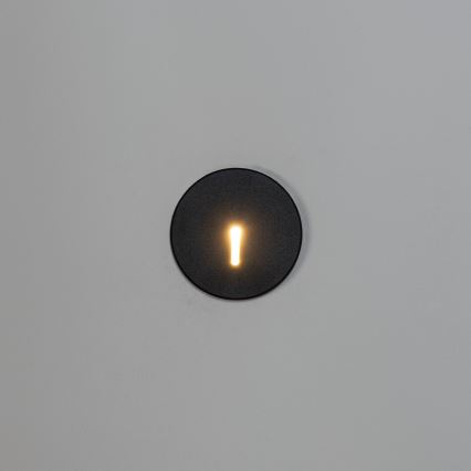 LED lépcsővilágító lámpatest MAGNIK LED/1,7W/230V 2700/3300/3900/4600/5700K fekete kerek