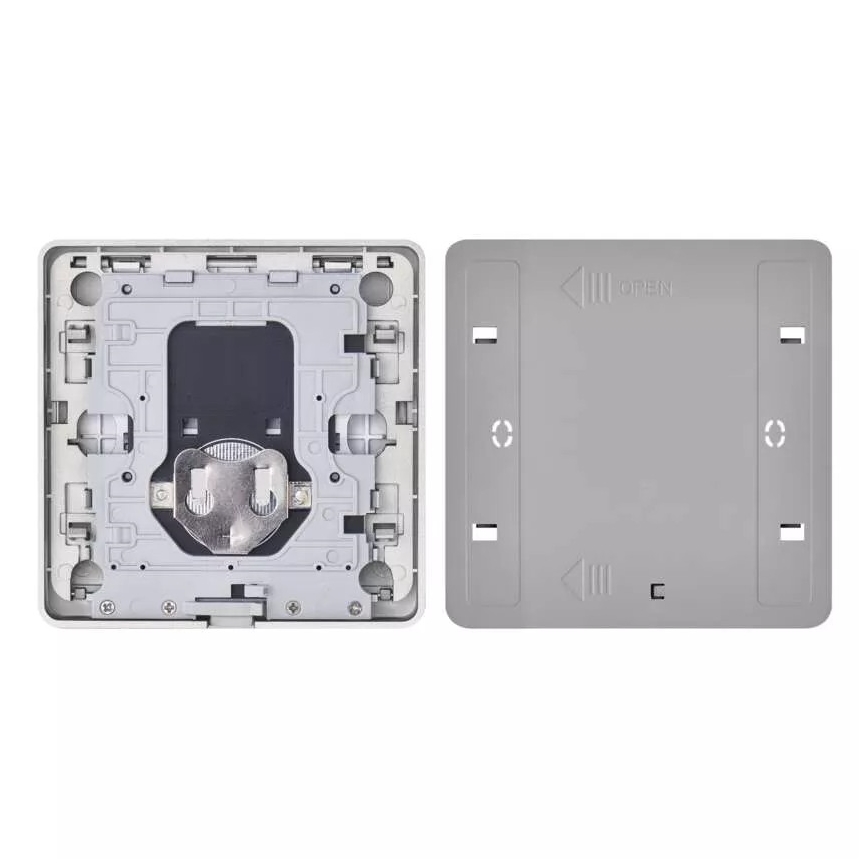 Kapcsoló 1 gombos GoSmart 1xCR2430 Tuya fekete