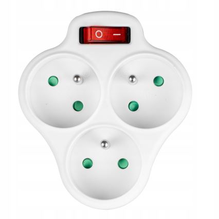 Kapcsolós elosztó 3 aljzattal