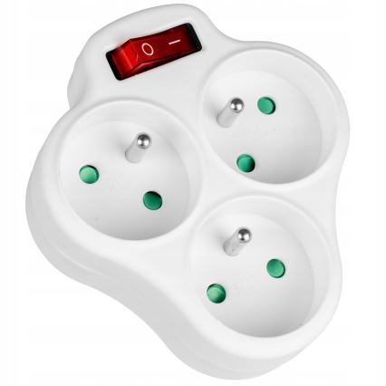 Kapcsolós elosztó 3 aljzattal