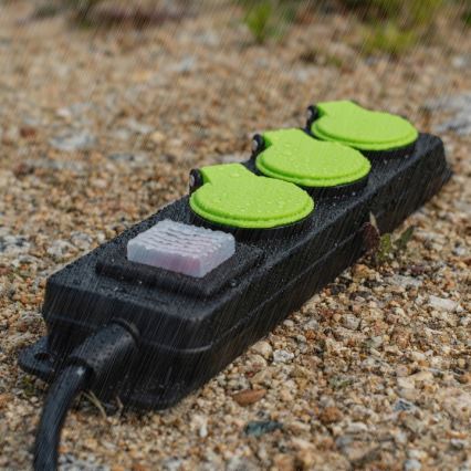 Kapcsolós hosszabbítókábel, 3 aljzat, 20 m, IP44