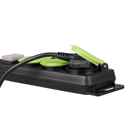 Kapcsolós hosszabbítókábel 3 aljzattal, 10 m, IP44