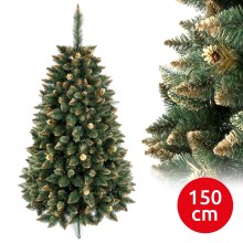 Karácsonyfa GOLD 150 cm borókafenyő