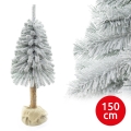 Karácsonyfa törzsével NATURAL WITH SNOW 150 cm fenyő