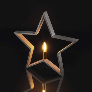 Karácsonyi dekoráció 1xE14/230V szürke