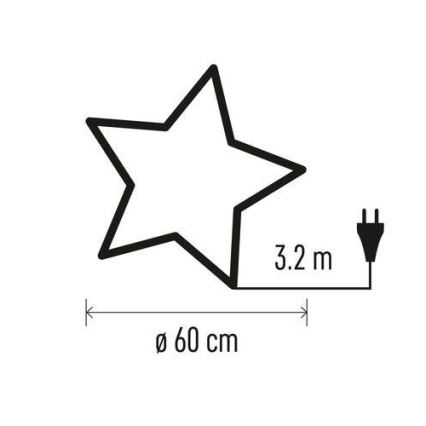 Karácsonyi dekoráció 1xE14/25W/230V á. 60 cm arany
