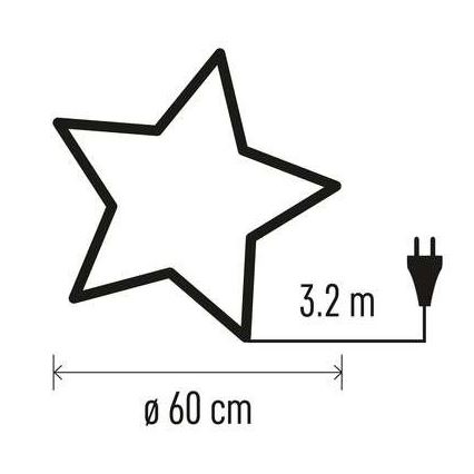 Karácsonyi dekoráció 1xE14/25W/230V á. 60 cm arany
