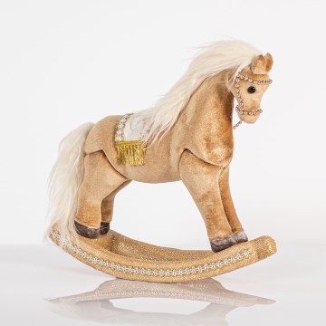 Karácsonyi dekoráció 31 cm hintaló