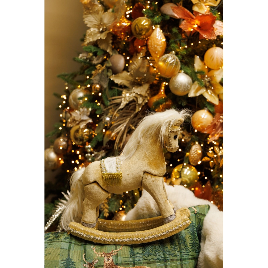 Karácsonyi dekoráció 31 cm hintaló