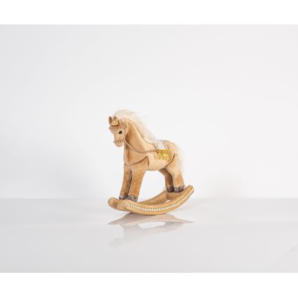 Karácsonyi dekoráció 31 cm hintaló