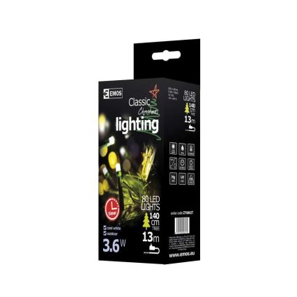 Emos ZY0802T - Karácsonyi dekoráció lánc szabadtéri IP44 8m 80xLED