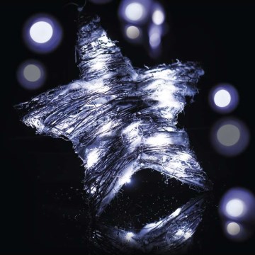 Karácsonyi díszek STAR IP20 30xLED/3W/4,5V